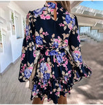 Robe Fleurie Col Roulé - Vignette | Dame Fleur
