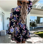 Robe Fleurie Col Roulé - Vignette | Dame Fleur