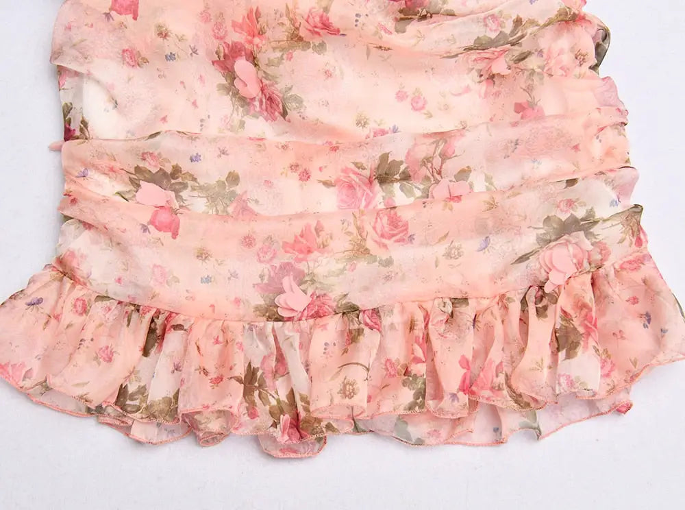 Robe Fleurie Courte Bohème | Dame Fleur