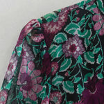 Robe Fleurie Courte Col Montant - Vignette | Dame Fleur
