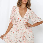 Robe Fleurie Décolleté - Vignette | Dame Fleur