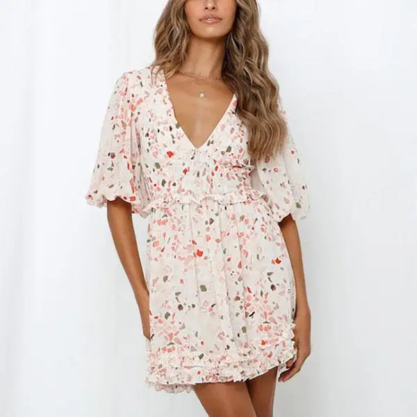 Robe Fleurie Décolleté | Dame Fleur