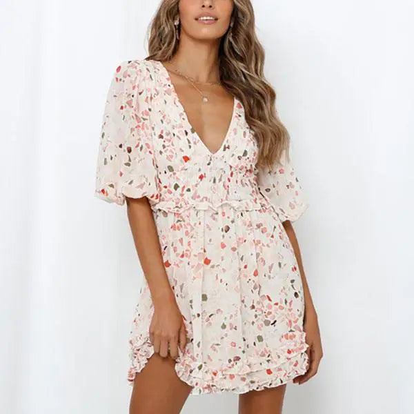 Robe Fleurie Décolleté | Dame Fleur