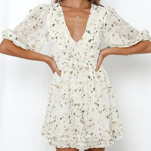 Robe Fleurie Décolleté | Dame Fleur
