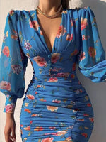 Robe Fleurie Epaulette - Vignette | Dame Fleur