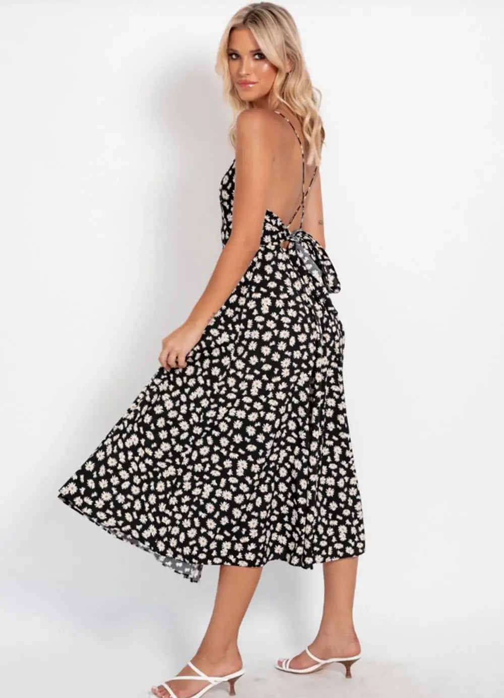Robe Fleurie Évasée Mi-Longue | Dame Fleur