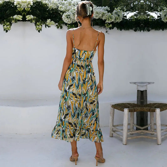 Robe Fleurie Fluide Mi-longue | Dame Fleur