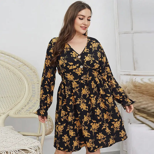 Robe Fleurie Grande Taille | Dame Fleur