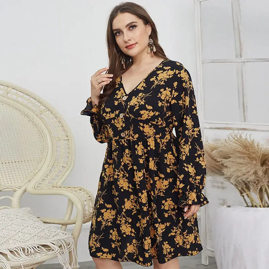 Robe Fleurie Grande Taille | Dame Fleur