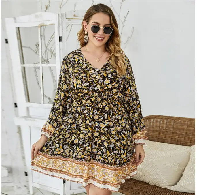 Robe Fleurie Grande Taille | Dame Fleur