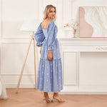 Robe Fleurie Invitée Manches Bouffantes - Vignette | Dame Fleur