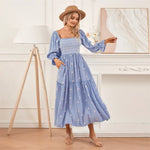Robe Fleurie Invitée Manches Bouffantes - Vignette | Dame Fleur