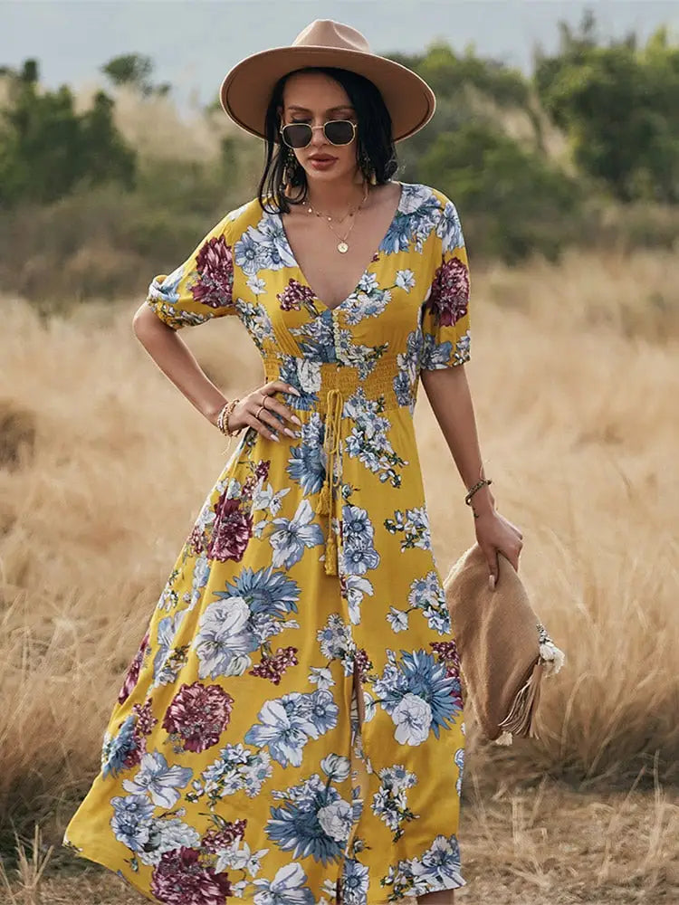 Robe Fleurie Longue | Dame Fleur