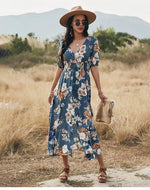 Robe Fleurie Longue - Vignette | Dame Fleur