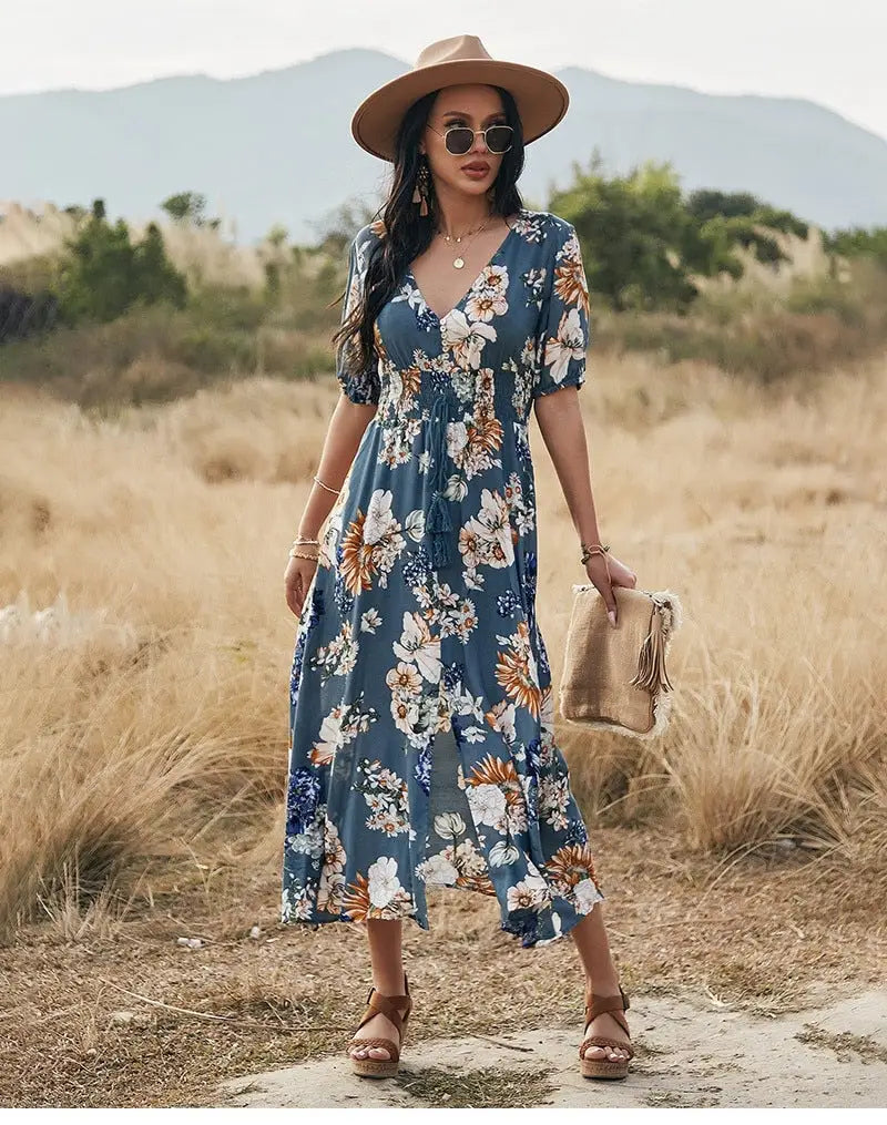Robe Fleurie Longue | Dame Fleur