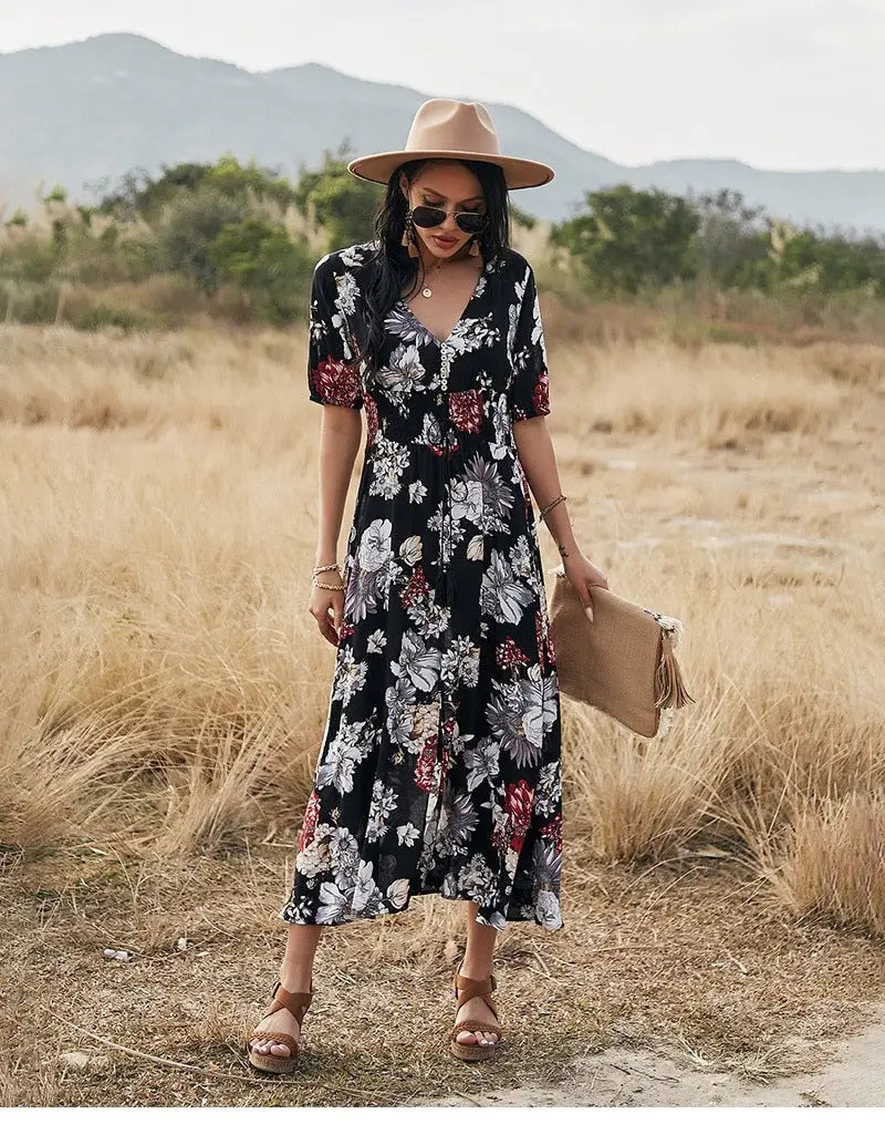 Robe Fleurie Longue | Dame Fleur