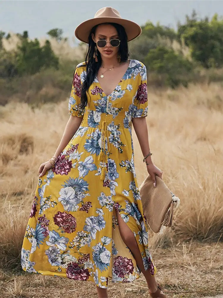 Robe Fleurie Longue | Dame Fleur