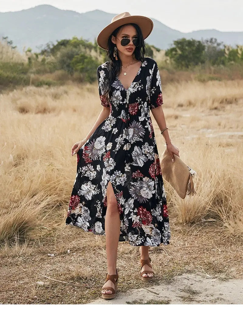 Robe Fleurie Longue | Dame Fleur