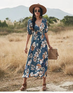 Robe Fleurie Longue - Vignette | Dame Fleur