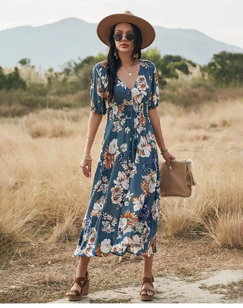 Robe Fleurie Longue | Dame Fleur