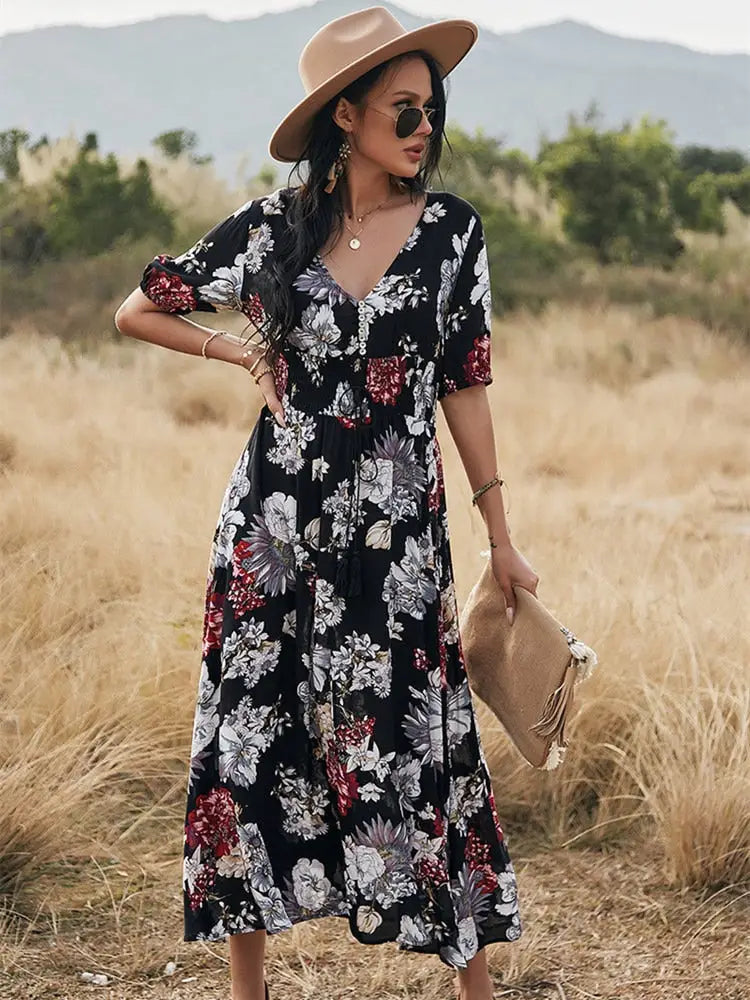 Robe Fleurie Longue | Dame Fleur