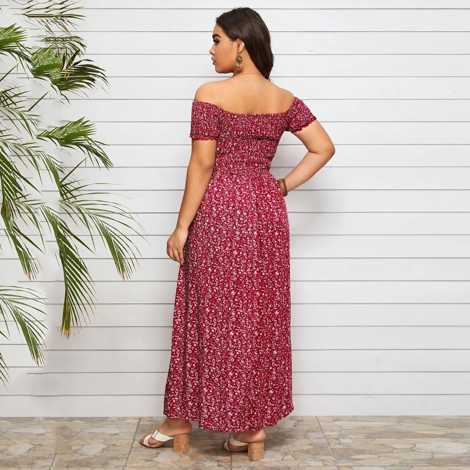 Robe Fleurie Longue Grande Taille | Dame Fleur