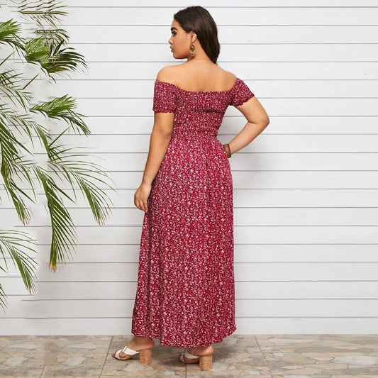 Robe Fleurie Longue Grande Taille | Dame Fleur