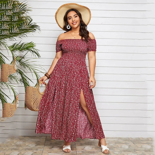 Robe Fleurie Longue Grande Taille | Dame Fleur