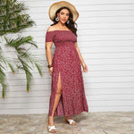 Robe Fleurie Longue Grande Taille - Vignette | Dame Fleur