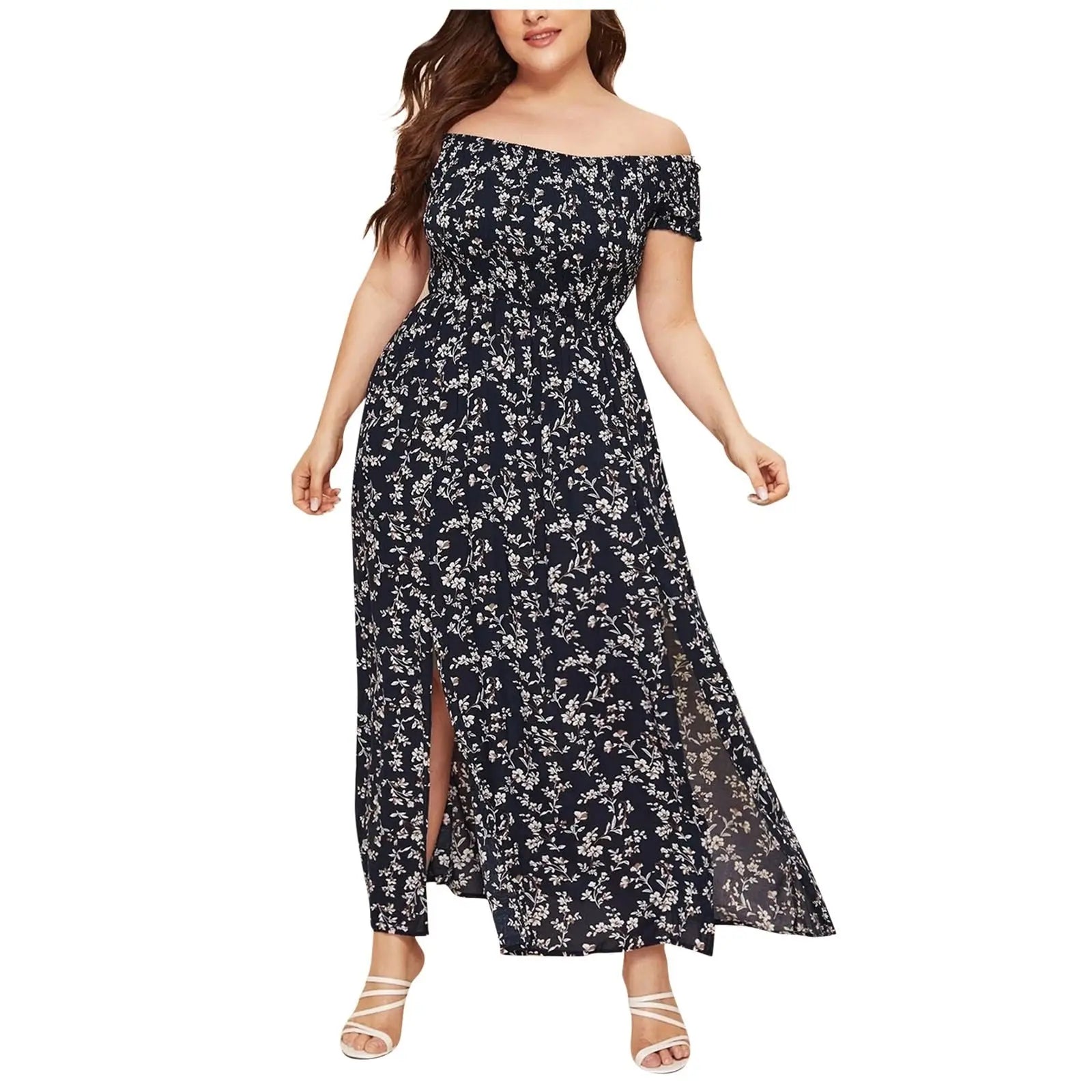 Robe Fleurie Longue Grande Taille | Dame Fleur