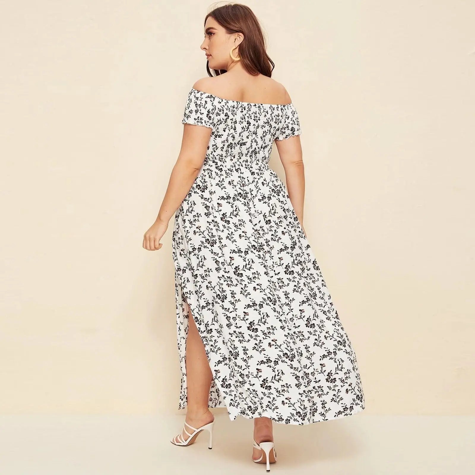 Robe Fleurie Longue Grande Taille | Dame Fleur