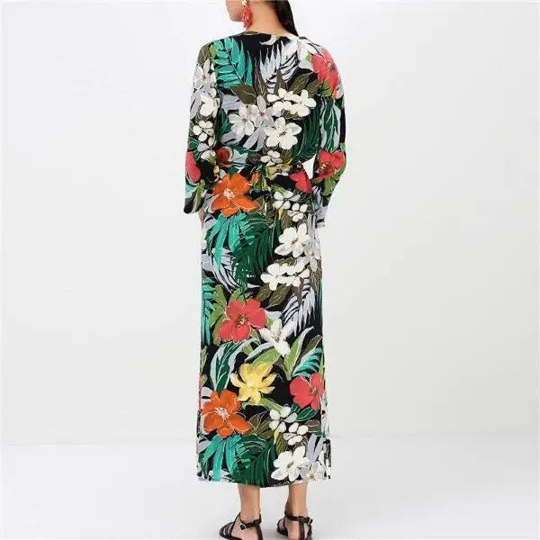 Robe Fleurie Manche 3/4 | Dame Fleur