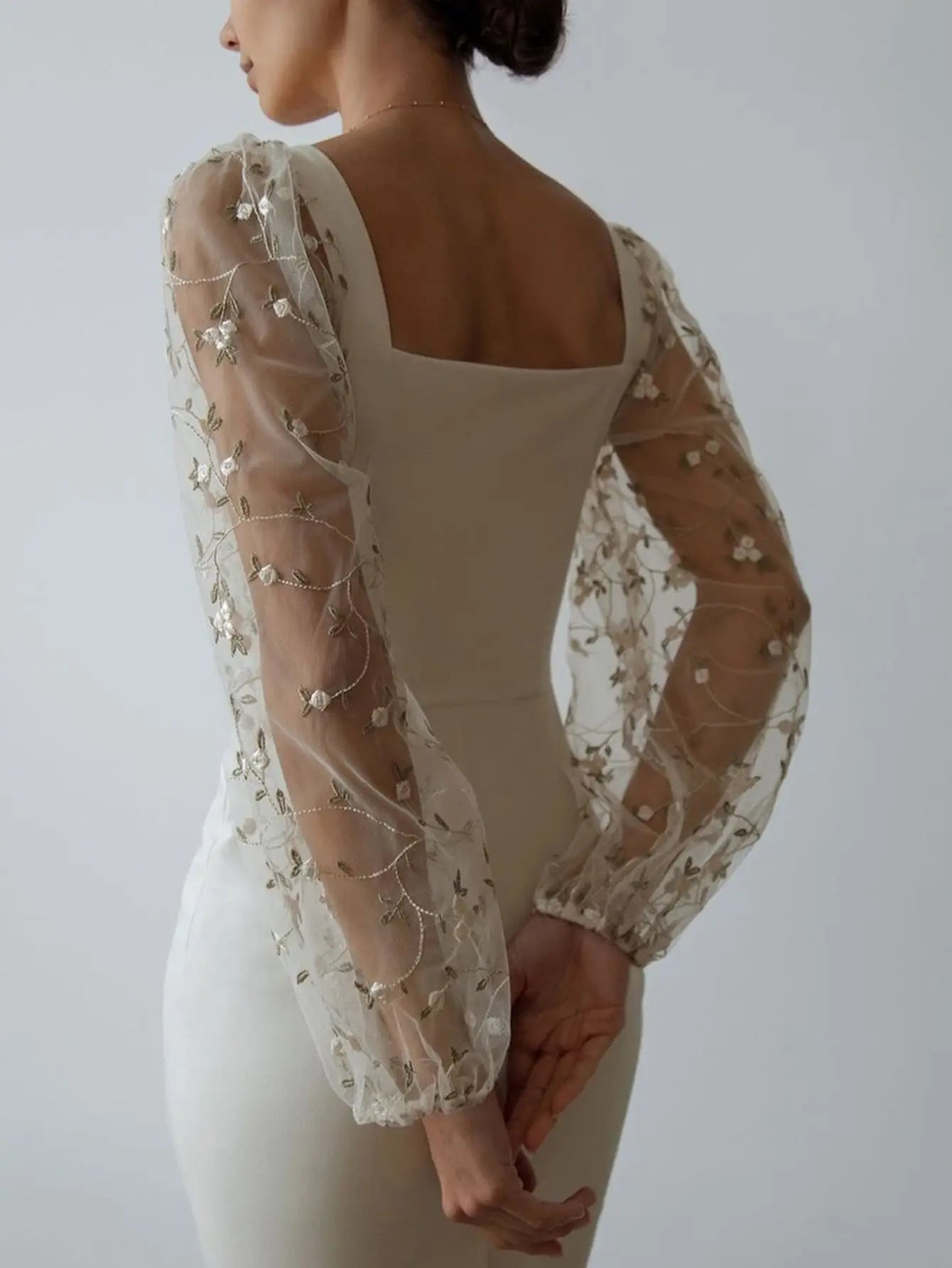 Robe Fleurie Manche Bouffante Cérémonie | Dame Fleur