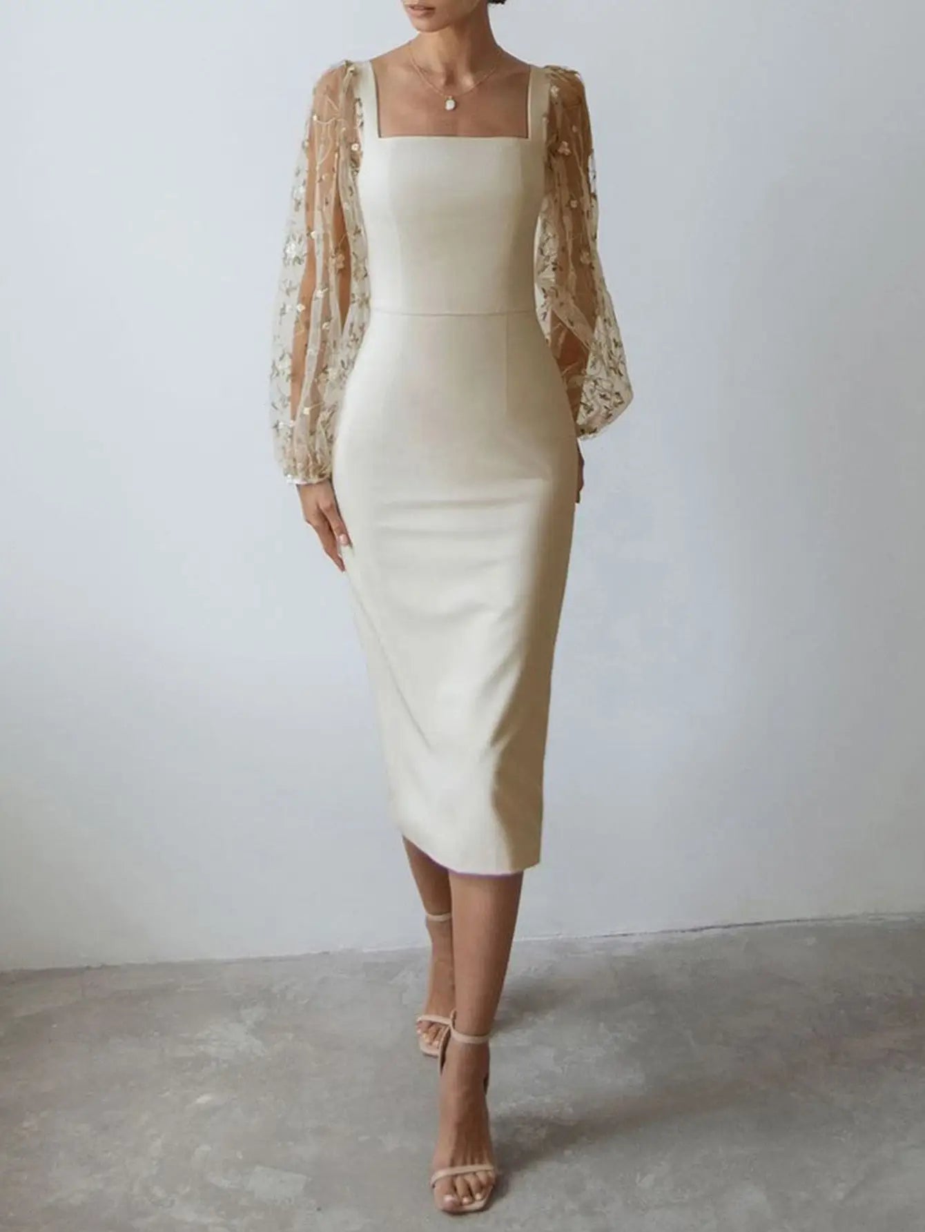 Robe Fleurie Manche Bouffante Cérémonie | Dame Fleur