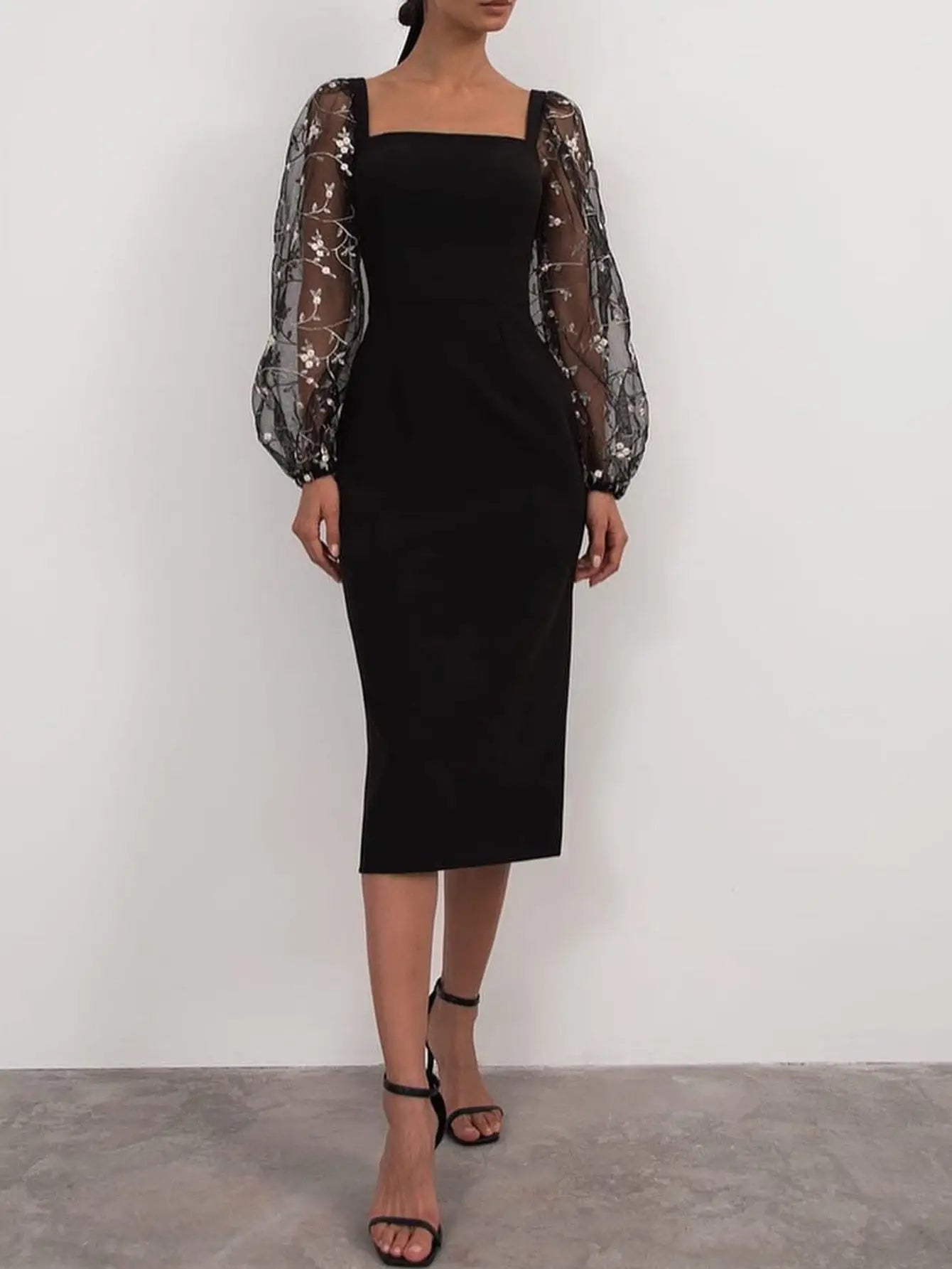 Robe Fleurie Manche Bouffante Cérémonie | Dame Fleur