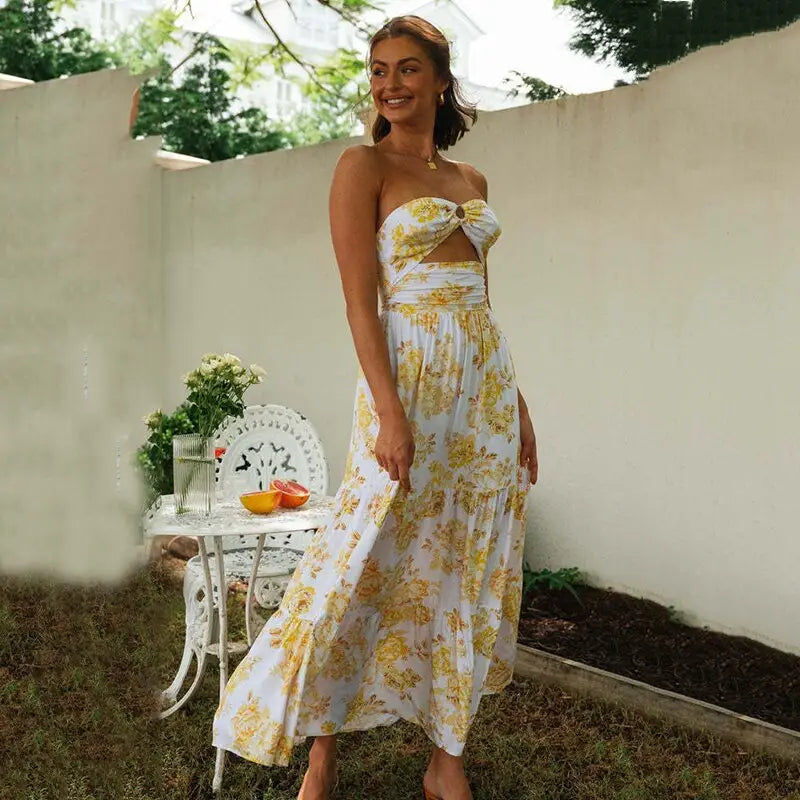 Robe Fleurie Mariage Epaules Dénudées | Dame Fleur