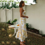 Robe Fleurie Mariage Epaules Dénudées - Vignette | Dame Fleur