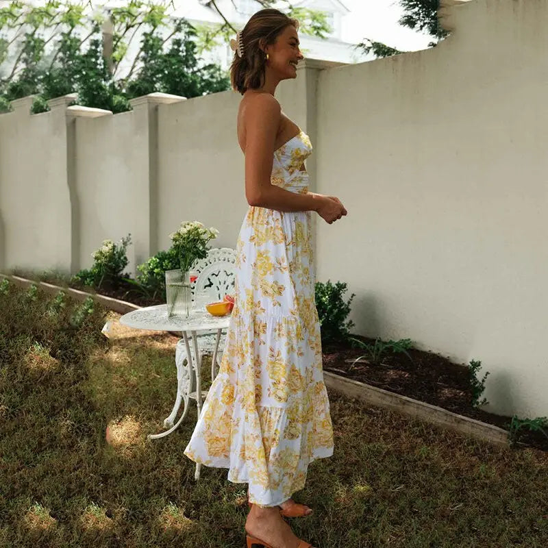 Robe Fleurie Mariage Epaules Dénudées | Dame Fleur