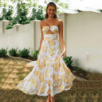 Robe Fleurie Mariage Epaules Dénudées - Vignette | Dame Fleur