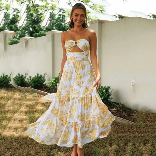 Robe Fleurie Mariage Epaules Dénudées | Dame Fleur