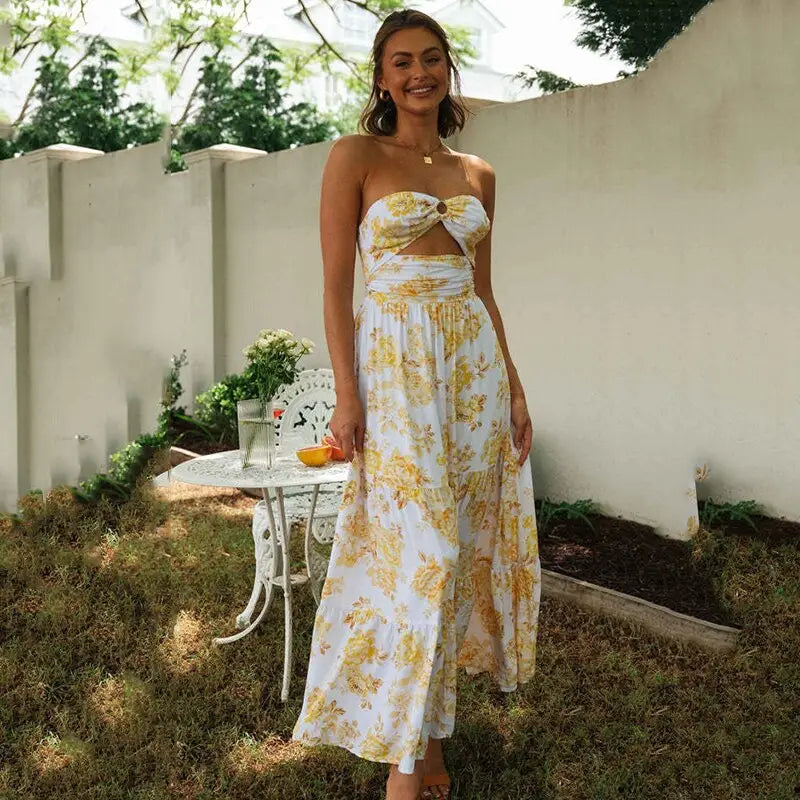 Robe Fleurie Mariage Epaules Dénudées | Dame Fleur