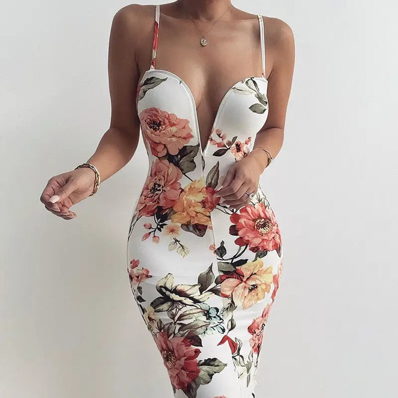 Robe Fleurie Mariage Moulante | Dame Fleur