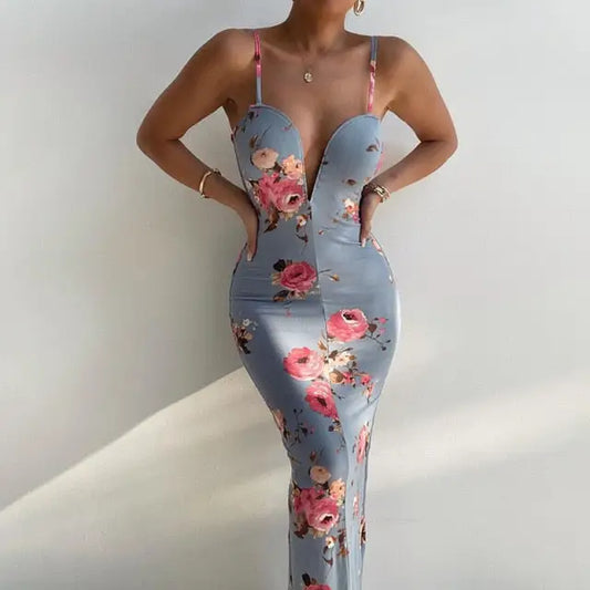 Robe Fleurie Mariage Moulante | Dame Fleur