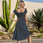 Robe Fleurie Mi-Longue Bohème - Vignette | Dame Fleur