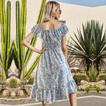 Robe Fleurie Mi-Longue Bohème - Vignette | Dame Fleur
