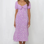Robe Fleurie Mi-Longue Chic - Vignette | Dame Fleur