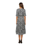 Robe Fleurie Mi-Longue Portefeuille - Vignette | Dame Fleur