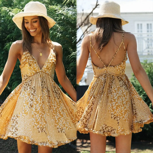 Robe Fleurie Moutarde | Dame Fleur