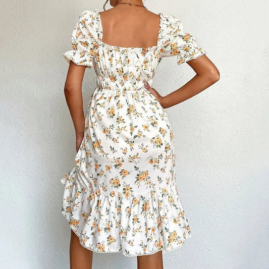 Robe Fleurie Petites Manches | Dame Fleur