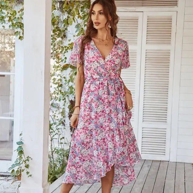 Robe Fleurie Portefeuille | Dame Fleur